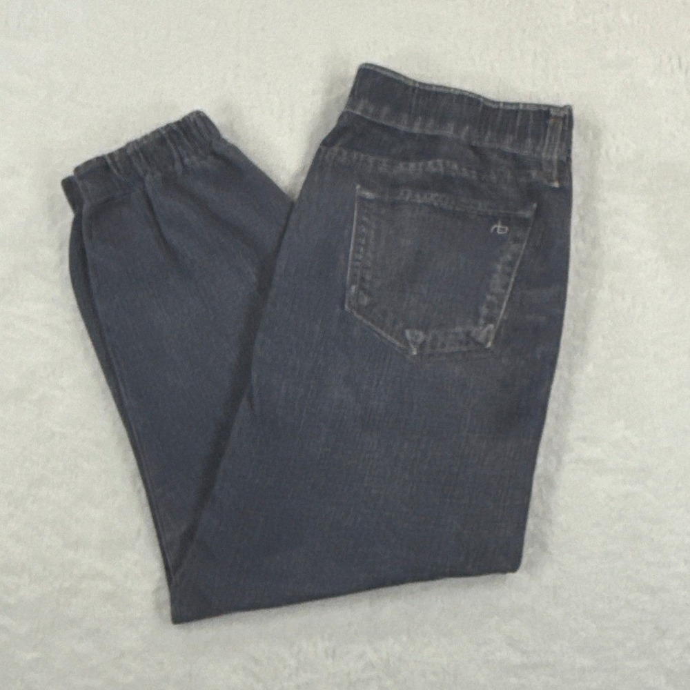 rag & bone Denim Jogger Jeans Womens Large Blue Distressed Relaxed Tapered Cuff